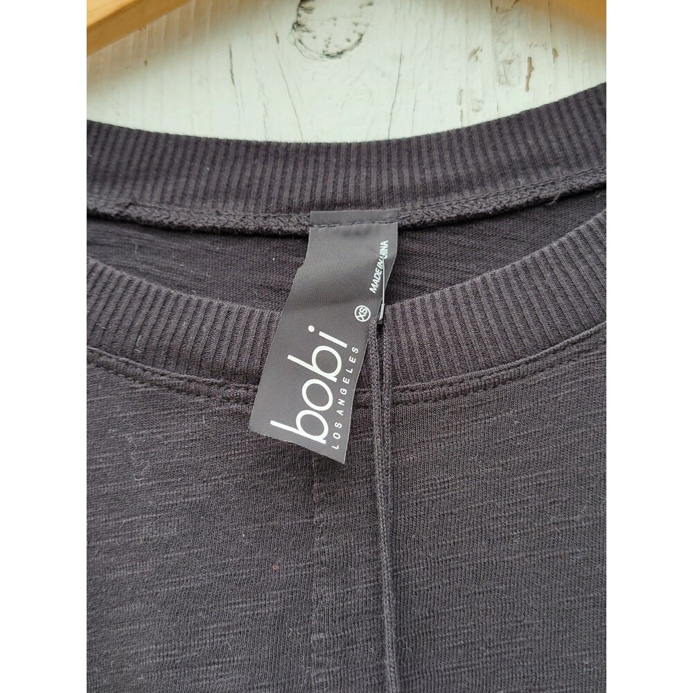 Bobi Los Angeles Women's Black Long Sleeve 100% Cotton T-Shirt Sz XS - Picture 3 of 5